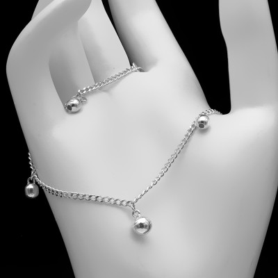 Lắc Chân Nữ Bạc Hiểu Minh LC187 chuông bạc ta