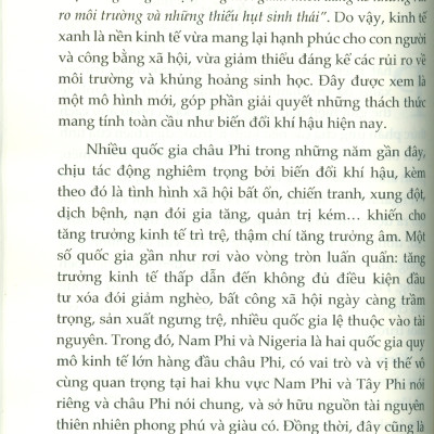 Phát Triển Kinh Tế Xanh Ở Nam Phi Và Nigeria: Gợi Ý Chính Sách Cho Việt Nam (Sách chuyên khảo) - PGS. TS. Lê Phước Minh chủ biên 