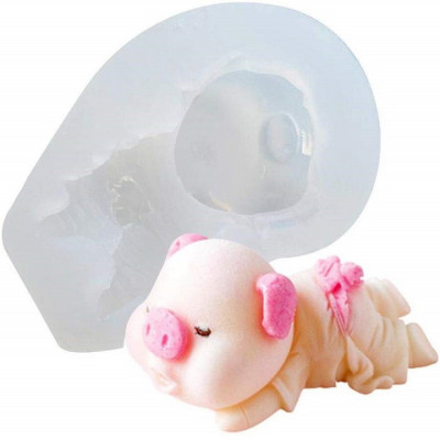 Khuôn silicon làm bánh bao, bánh trôi nước, rau câu, socola, làm kem heo con tắm tiên – Loại 7 cm - Mã số 1014