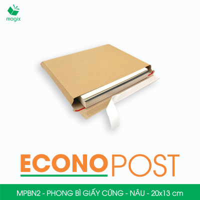 MPBN2 - 20x13 cm - Combo 20 phong bì giấy cứng đóng hàng màu nâu thay thế túi gói hàng