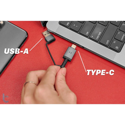 Cáp Sạc Nhanh Wi WU Legend 3in2 100W Wi-C050 sạc được điện thoại , đồng hồ applewatch/laptop.. - Hàng chính hãng