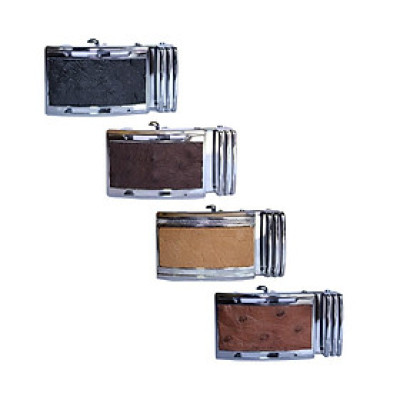 HP9421-22-23-24 - Đầu khóa da đà điểu Huy Hoàng da hột 4 phân đầu trắng màu đen, nâu đất, vàng bò, nâu đỏ