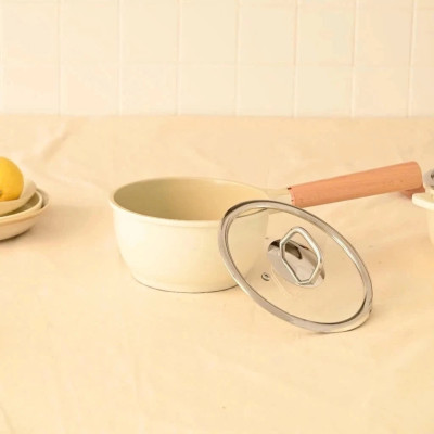 Quánh chống dính phủ gốm Haatz Hàn Quốc size 18cm vung kính đáy từ