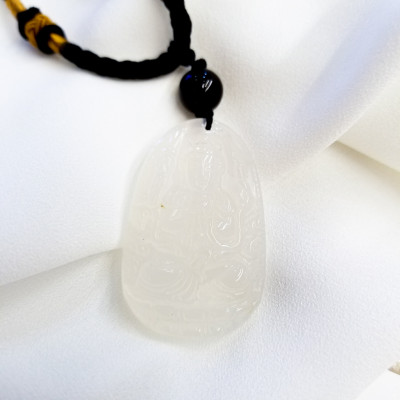 Phật Bản Mệnh Đá Mã Não Trắng_Phật bản mệnh cho người mệnh Thủy, mệnh Kim_Mặt Phật đá phong thủy