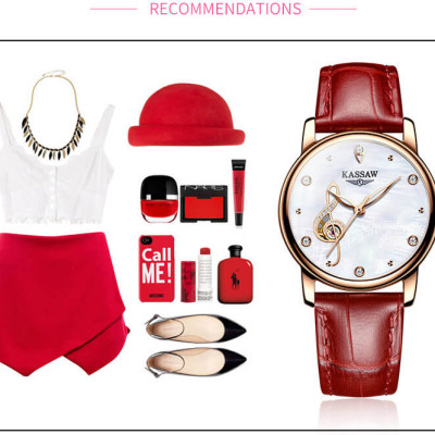 Đồng hồ nữ chính hãng KASSAW K815-1 ,Fullbox, Kính sapphire ,chống xước,chống nước,mặt trắng vỏ vàng hồng dây da, thép không gỉ 316L, Mới 100%,Bảo hành 24 tháng,thiết kế lộ cơ đơn giản,trẻ trung và sang trọng