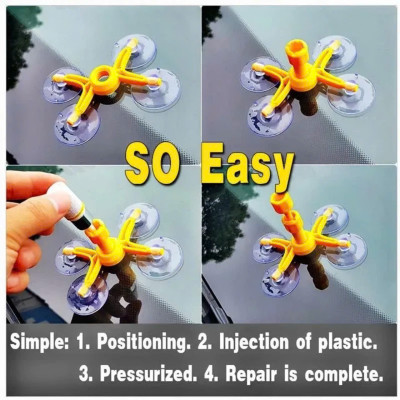 Keo Dán Kính xóa vết Nứt kính Chắn Gió Xe Hơi đủ phụ kiện