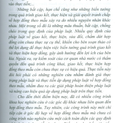 Pháp Luật Về Hợp Đồng Theo Mẫu Theo Quy Định Của Pháp Luật Hiện Hành (Sách chuyên khảo) - TS. Trần Ngọc Hiệp