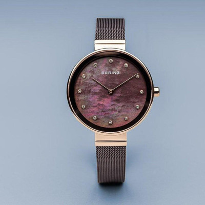 Đồng Hồ Nữ Bering Classic Màu Nâu 12034-265