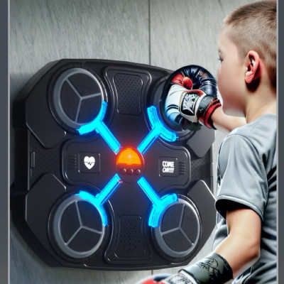 Máy Đấm Bốc Theo Nhạc, Máy Tập Boxing Giúp Bé Có Kết Nối Bluetooth, Đồ Chơi Tăng Thể Lực Cho Bé