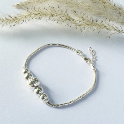 Lắc Tay Lắc Chân Bé Yêu - Sợi mì mix bi tròn xinh xắn đơn giản - Bảo Hành Vĩnh Viễn ( Hàng Chính Hãng ) Bạc Hiểu Minh LTE528