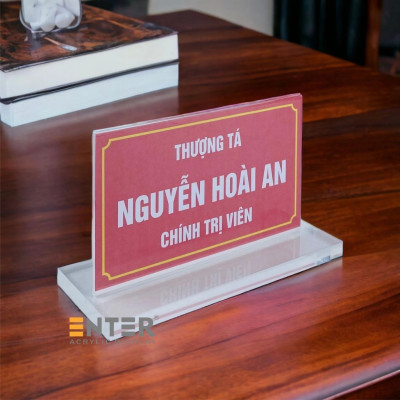 Kệ mica 2 mặt Enter E17C LR 13.5x23cm, đế 10x25cm vát 4 cạnh