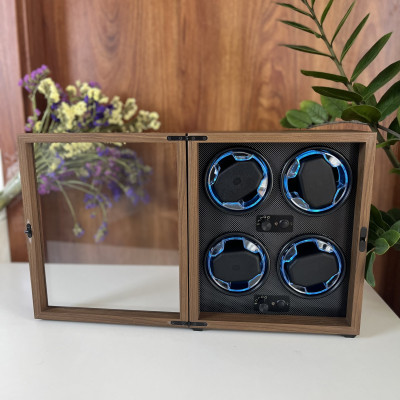 [BH 2 Năm Động Cơ] HỘP XOAY 4 ĐỒNG HỒ CƠ DÁNG ĐỨNG