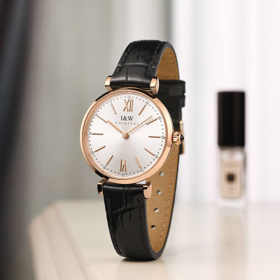 Đồng hồ nữ chính hãng IW CARNIVAL IW562L-1 Kính sapphire ,chống xước ,Chống nước 30m ,Bảo hành 24 tháng,Máy điện tử(Pin),dây da cao cấp, thiết kế đơn giản dễ đeo