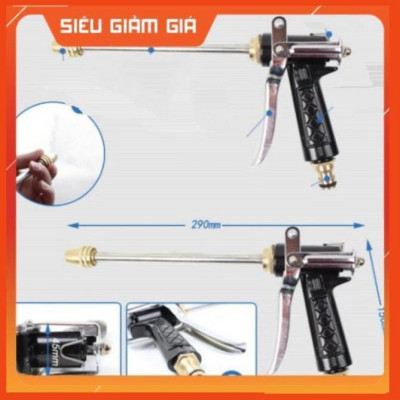 Bộ dây vòi xịt nước rửa xe, tưới cây . tăng áp 3 lần, loại 20m 206318 đầu đồng, cút,nối vàng + tặng mở chai