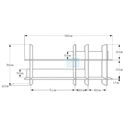 Kệ Gỗ Treo Trang Trí Hiện Đại  Thích Hợp Để Sách, Các Đồ Vật Trang Trí SIB Decor KT417
