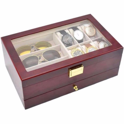 Hộp Đựng Đồng Hồ Mắt Kính Và Trang Sức SAIKE SAIKE S630 Vỏ Gỗ