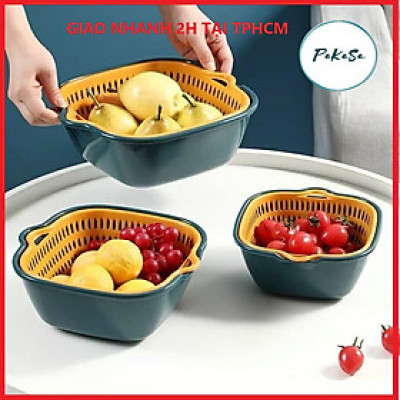 Sét Rỗ Nhựa Đựng Rau Củ Quả 6 Món 3 Kích Cỡ Đa Năng - PaKaSa - Hàng Chính Hãng 