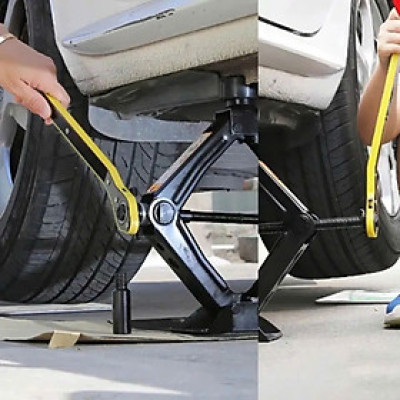 Bộ Kích Gầm Ô Tô, Kích Thay Lốp Cho Xe Hơi Có Đòn Bẩy Nâng Gầm Dễ Dàng Trọng Tải 2 Tấn