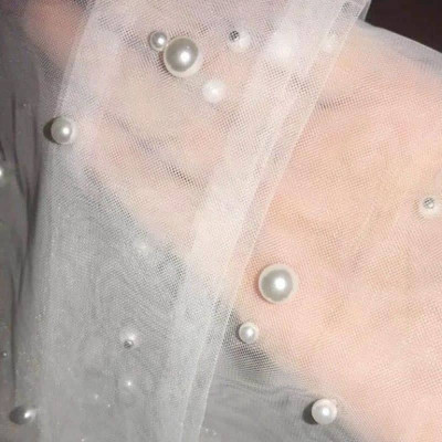 Găng tay trong suốt đính ngọc trai cho Cô dâu và Dạ hội, đi tiệc, sự kiện, lễ hội, chụp ảnh MS: 43645