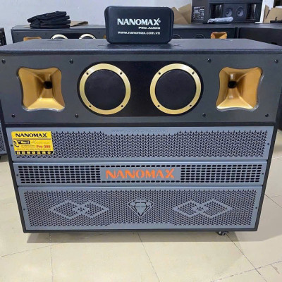 Loa Kéo Bình & Điện Nanomax Pro-300 Bass Đôi 40cm 2250w. Hàng Chính hãng