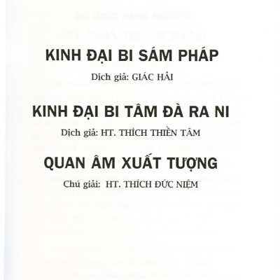 Kinh Đại Bị Sám Pháp Đại Bi Tâm Đà Ra Ni