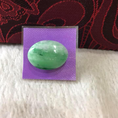 MẶT NHẪN OVAL XANH NGỌC NHẸ TRẮNG TO ĐẸP Size 22mm x N16mm x Dầy 4mm Chất liệu ĐÁ CẨM THẠCH TỰ NHIÊN