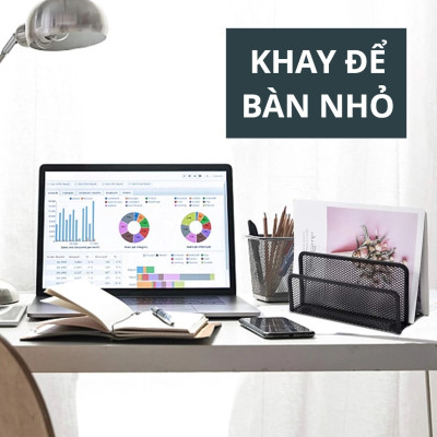 Khay Kệ Đựng Tài Liệu ĐỂ BÀN 3 Ngăn, Kệ Khay Lưới Kim Loại Đựng Hồ Sơ Giấy Tờ Văn Phòng, Học Sinh