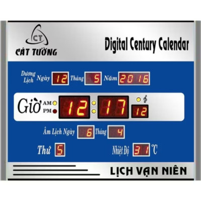 ĐỒNG HỒ LED LỊCH VẠN NIÊN TREO TƯỜNG BÁO GIỜ NHIỆT ĐỘ NGÀY THÁNG NĂM THỨ ĐA NĂNG HÀNG ĐẸP CHẤT LƯỢNG 