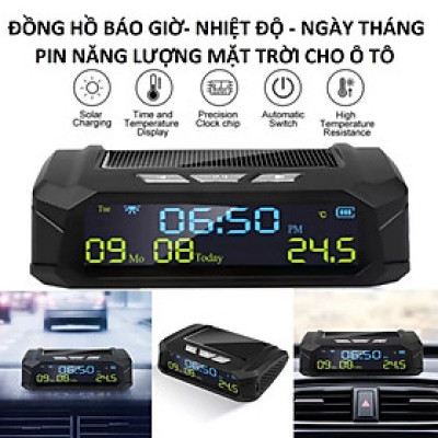 Đồng Hồ Ô Tô 3in1 Mẫu Mới: Báo Giờ, Ngày Tháng, Nhiệt Độ - Màn Hình LED Đa Năng Cực Tiện
