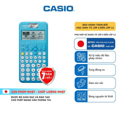 Máy Tính Casio Fx-880BTG (TL) Xanh Da Trời + Pilot BP-1RT