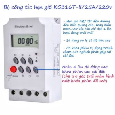 BỘ HẸN GIỜ KG316 TỰ ĐỘNG BẬT TẮT CÁC THIẾT BỊ ĐIỆN GIA ĐÌNH THÔNG MINH