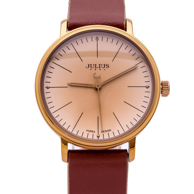 Đồng Hồ Nữ Julius Hàn Quốc JA814LE Dây Da Màu Nâu