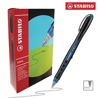 Hộp 10 Bút bi ký STABILO bl@ck M 1.0mm (BLKM/10) - Đỏ