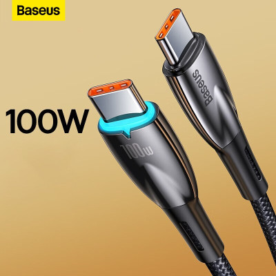 Cáp Sạc Nhanh Công Suất Cao Baseus Glimmer Series Fast Charging Data Cable Type-C to Type-C 100W - Hàng chính hãng