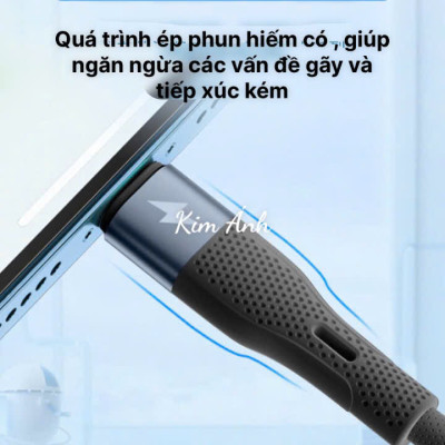 Dây sạc LI-TOP LX73 100W, chân cắm Type C, dây bọc lớp cao su mềm chống rách, đầu lưới SR chống uốn, hàng chính hãng