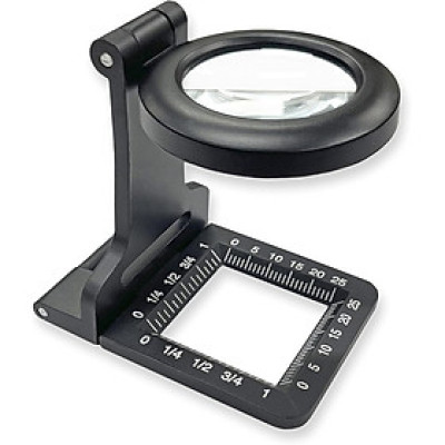 Kính lúp kiểm tra sợi vải có thước đo Carson LT-80 (5x, kim loại)