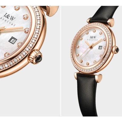 Đồng Hồ Nữ I&W Carnival 556L Chính Hãng BH 24T Chịu Nước 30m Kính Chống Xước Dây Da Cao Cấp ( Máy Quartz)