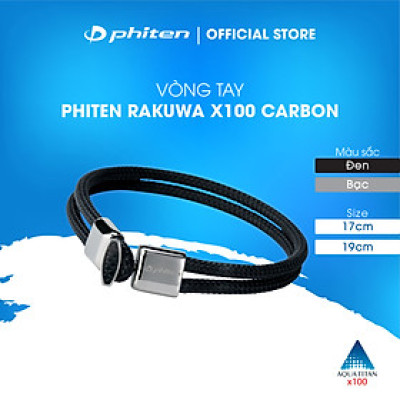 Vòng tay Phiten Rakuwa x100 carbon TG635025/TG635027/TG635125/TG635127