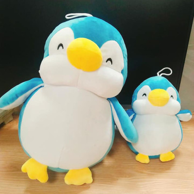 Gấu bông chim cánh cụt dễ thương 30cm vải miniso mềm mịn an toàn (Tặng Kèm 1 Ví Da 12 Ngăn Đựng Thẻ ATM, CCCD)