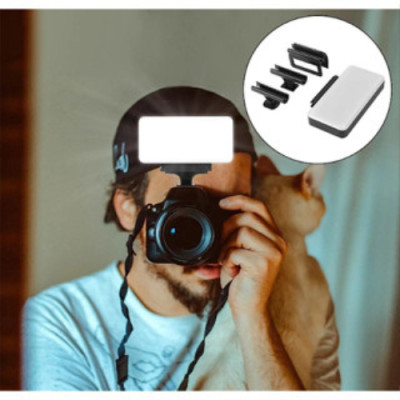 Đèn F8 cao cấp hỗ trợ ánh sáng 3 màu cơ bản quay video chụp ảnh, có kèm phụ kiện gắn thiết bị - Hàng chính hãng