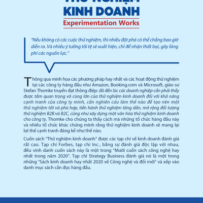 THỬ NGHIỆM KINH DOANH (Experimentation Works) - Stefan H. Thomke - Nguyễn Việt Anh dịch - (bìa mềm)