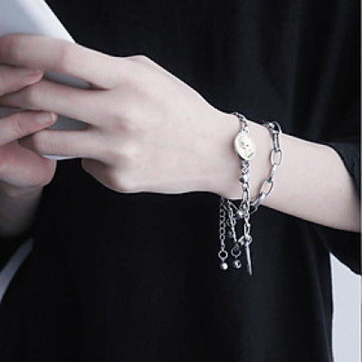 Lắc tay mix hạt đồng xu