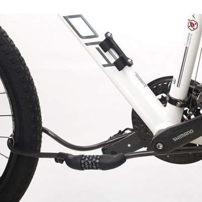 Khóa dây xe đạp 5 số dài 1.2m đổi được mã Tặng 1 đèn led cắm cổng USB