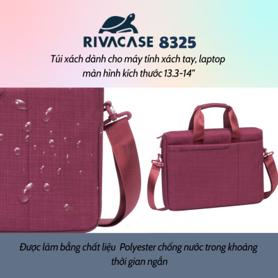 Cặp Xách Laptop RIVACASE 8325 13.3 inch - Bảo Hành 24 Tháng - Hàng Chính Hãng