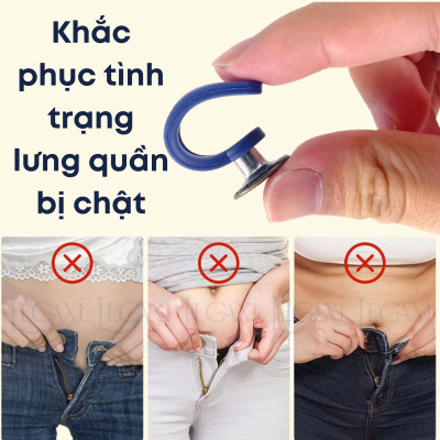 Nút Mở Rộng Thắt Lưng, Nới rộng Eo Quần, Khóa Điều Chỉnh Chân Váy Cổ Áo Sơ Mi Lò Xo Hoa Cúc Jeans Denim Legaxi