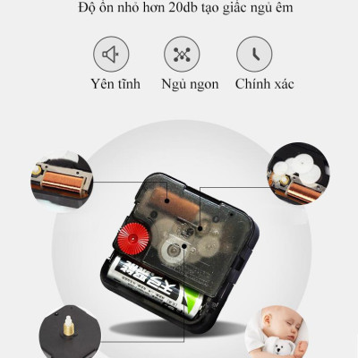 Đồng Hồ Treo Tường Trang Trí Đẹp Shouse DH11 quart độc lạ 3d cỡ lớn nghệ thuật phù hợp cho phòng khách, phòng ngủ