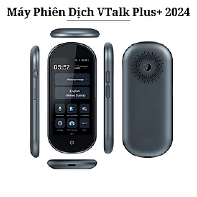 VTalk Plus+ 2024| Máy Phiên Dịch Cầm Tay Cho Du Lịch, Công Tác, Học Tập | Dịch Tức Thời 137 Ngôn Ngữ, Pin 2000mAh