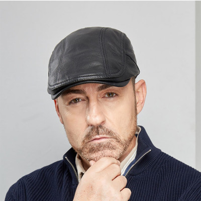 Mũ beret nam da dê BHY2025 Nón nồi nam, mũ bê rê da thật cao cấp. Có thể điều chỉnh độ rộng