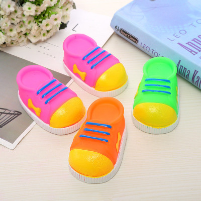 Đồ Chơi Gặm Cao Su Hình Chiếc Dép Có Kèn Bóp Kêu Chíp Chíp Cho Chó Mèo