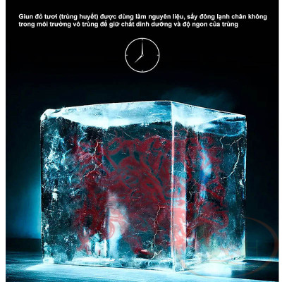 Thức ăn cá Biozym Dried Bloodworm trùng huyết sấy khô dinh dưỡng cao cho cá cảnh